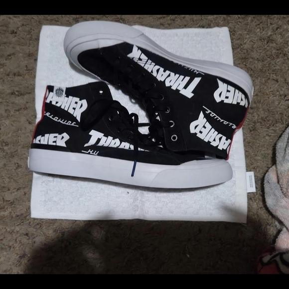Thrasher Other - Thrasher Black and White High-Top Sneakers